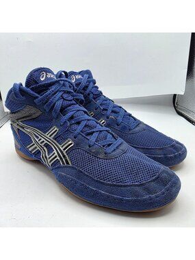 Asics Matflex Mens Wrestling Shoes Size 11.5 Blue Breathable Lightweight Sports